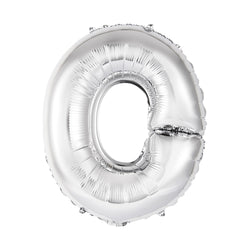 Silver Letter O Shaped Foil Balloon 14