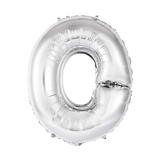 Silver Letter O Shaped Foil Balloon 14