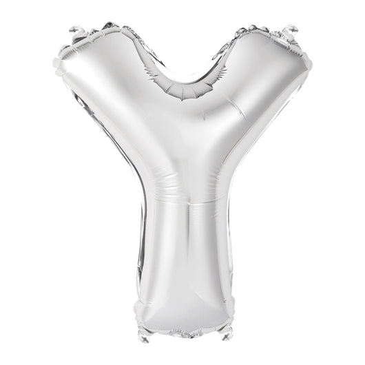 Silver Letter Y Shaped Foil Balloon 14