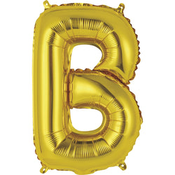 Gold Letter B Shaped Foil Balloon 14