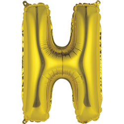 Gold Letter H Shaped Foil Balloon 14