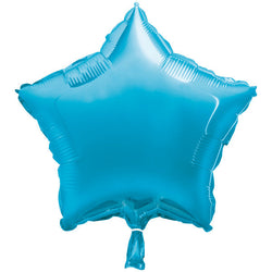 Baby Blue Solid Star Foil Balloon 18