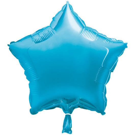 Baby Blue Solid Star Foil Balloon 18