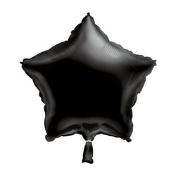 Black Solid Star Foil Balloon 18
