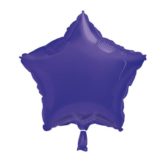 Deep Purple Solid Star Foil Balloon 18