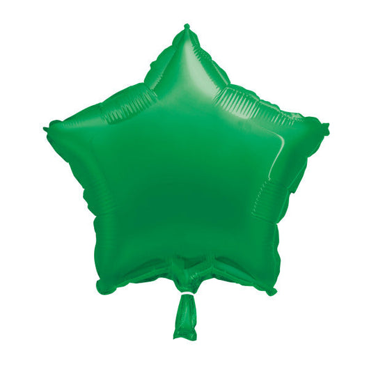 Green Solid Star Foil Balloon 18