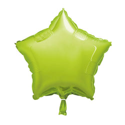 Lime Green Solid Star Foil Balloon 18