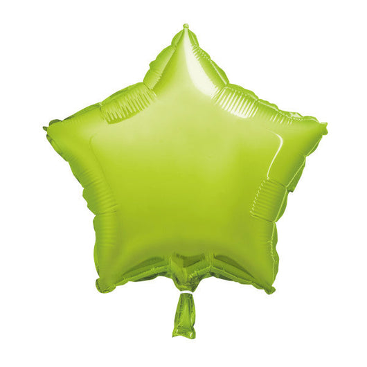 Lime Green Solid Star Foil Balloon 18