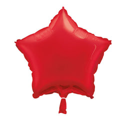 Red Solid Star Foil Balloon 18