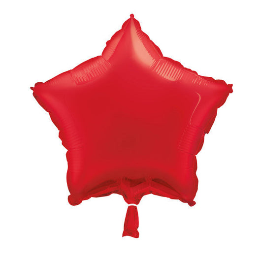 Red Solid Star Foil Balloon 18