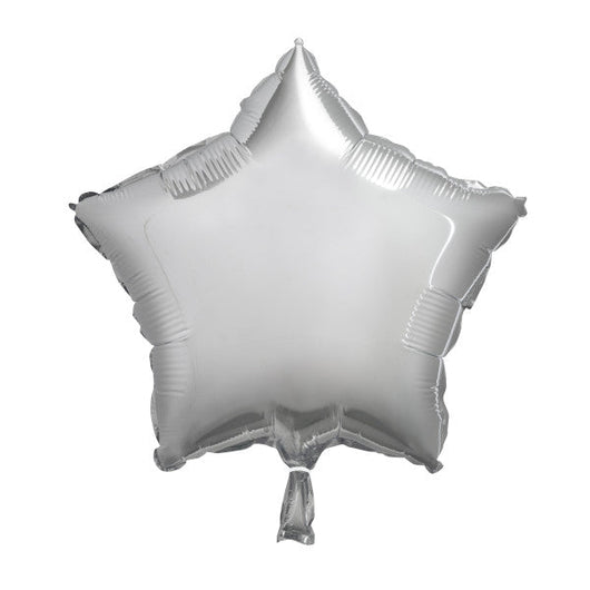 Silver Solid Star Foil Balloon 18