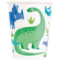 Blue & Green Dinosaur 8 9 oz. Cups