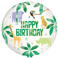 Animal Safari Round Foil Balloon 18