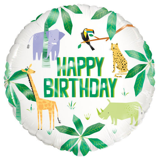Animal Safari Round Foil Balloon 18