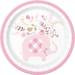 Pink Floral Elephant Round 7