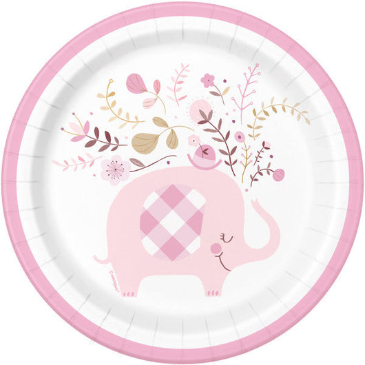 Pink Floral Elephant Round 7