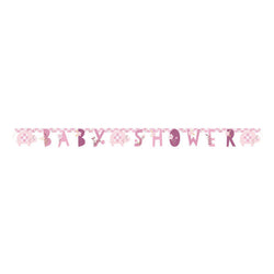 Pink Floral Elephant Jointed Banner