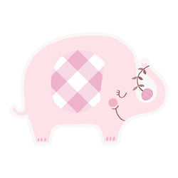 Pink Floral Elephant Invitations, 8ct