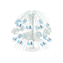 Blue Floral Elephant Cascade Centerpiece 8.5