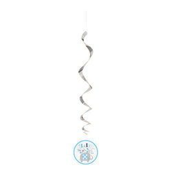 Blue Floral Elephant Hanging Swirl Decorations, 26