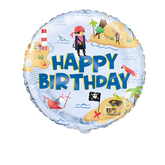 Ahoy Pirate Round Foil Balloon 18