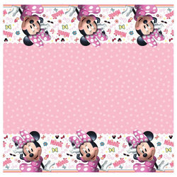 Disney Iconic Minnie Mouse Rectangular Plastic Table Cover, 54