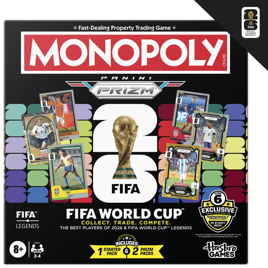 Monopoly Panini Prizm: FIFA World Cup Board Game, Includes Trading Cards (6)