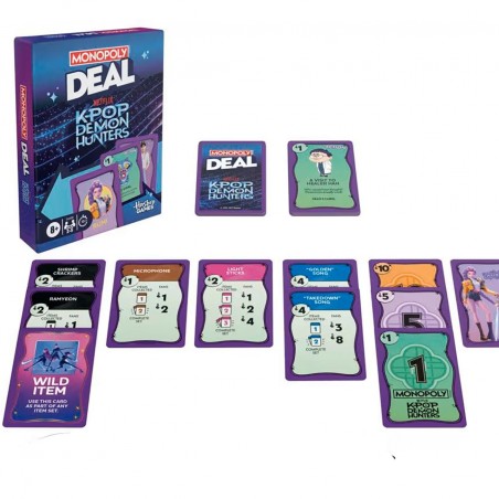 Monopoly Deal: KPop Demon Hunters Card Game (8)