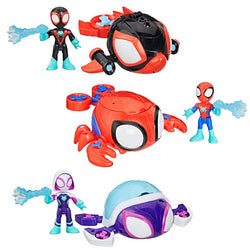 Marvel Spidey and his Amazing Friends Water-Webs Action Figures & Color-Change Vehicles (3)