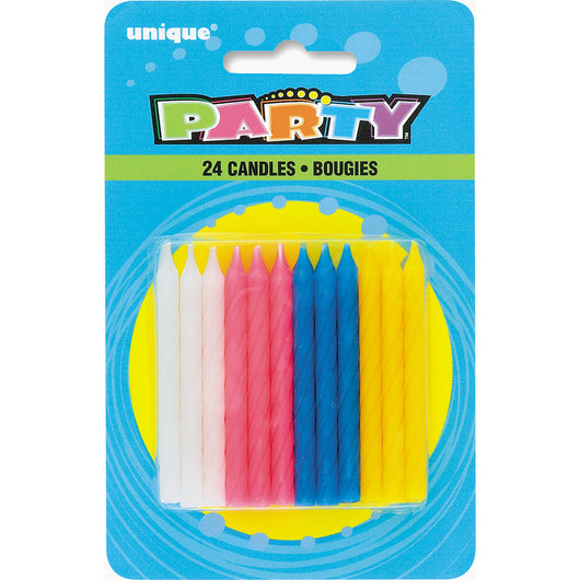 Twist Birthday Candles, 24ct