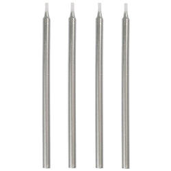 Silver Birthday Candles 5