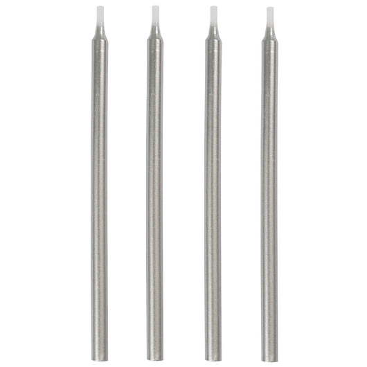 Silver Birthday Candles 5