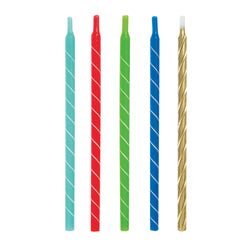 Bright Spiral Birthday Candles 5