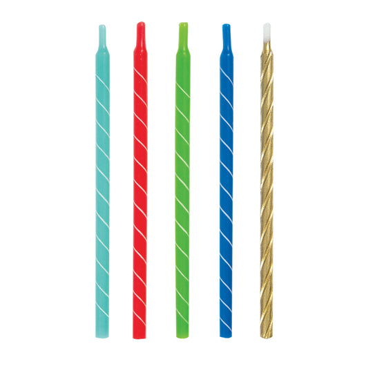 Bright Spiral Birthday Candles 5