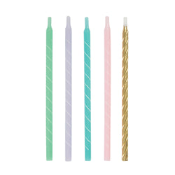 Pastel Spiral Birthday Candles 5