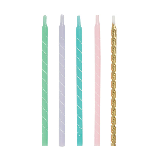 Pastel Spiral Birthday Candles 5