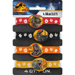 Jurassic World 3 Stretchy Bracelets, 4ct