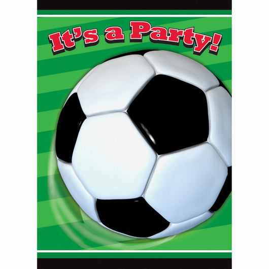 Soccer 3D Party Invitations, 8ct.