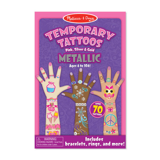 Melissa & Doug Temporary Tattoos - Metallic (10)