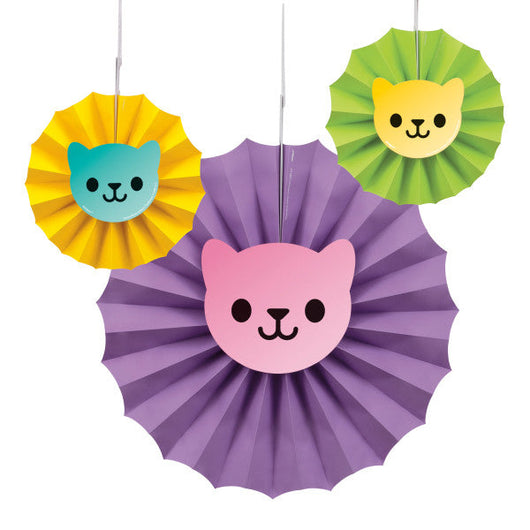 Gabby's Dollhouse Paper Fan Decorations Kit, 3ct