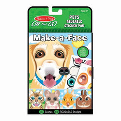 Melissa & Doug Make-a-Face Pets Reusable Sticker Pad (6)