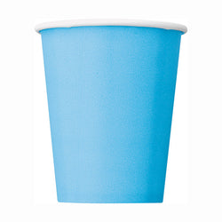 Powder Blue Solid 9oz Paper Cups, 8ct