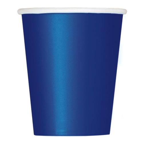 True Navy Blue Solid 9oz Paper Cups, 14ct