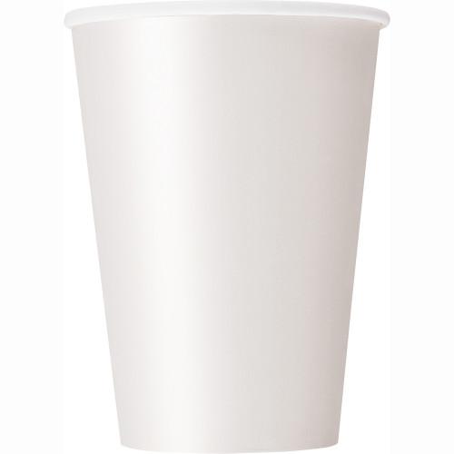 White Solid 12oz Paper Cups, 10ct
