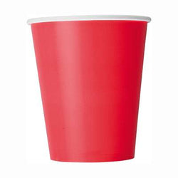 Ruby Red Solid 9oz Paper Cups 8ct