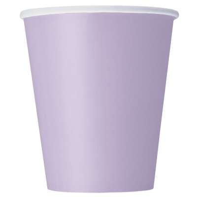 Lavender Solid 9oz Paper Cups 8ct