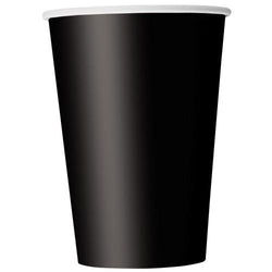 Black Solid 12oz Paper Cups, 10ct