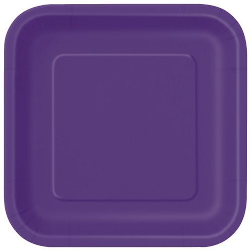 Deep Purple Solid Square 7