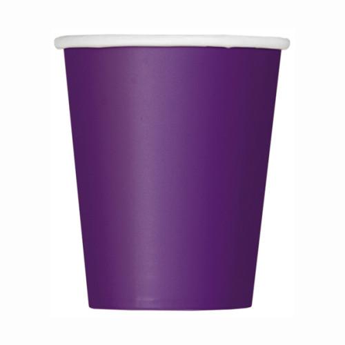 Deep Purple Solid 9oz Paper Cups, 14ct