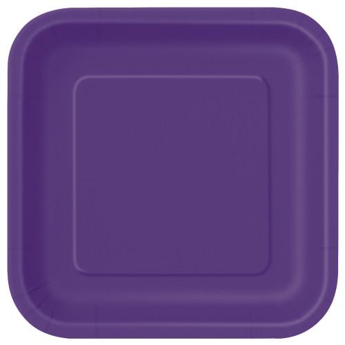 Deep Purple Solid Square 9